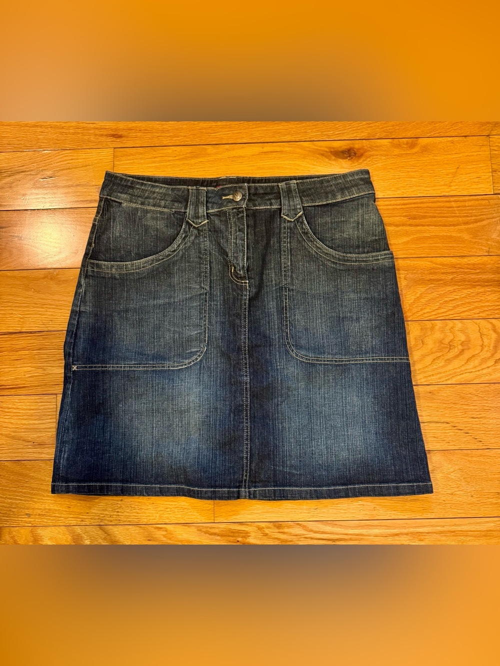 H&M Dark Blue Denim Mini Skirt